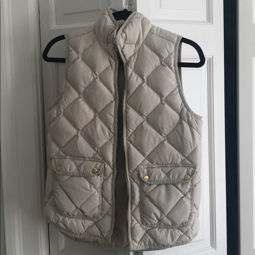 J. CREW Cream puff vest - XS